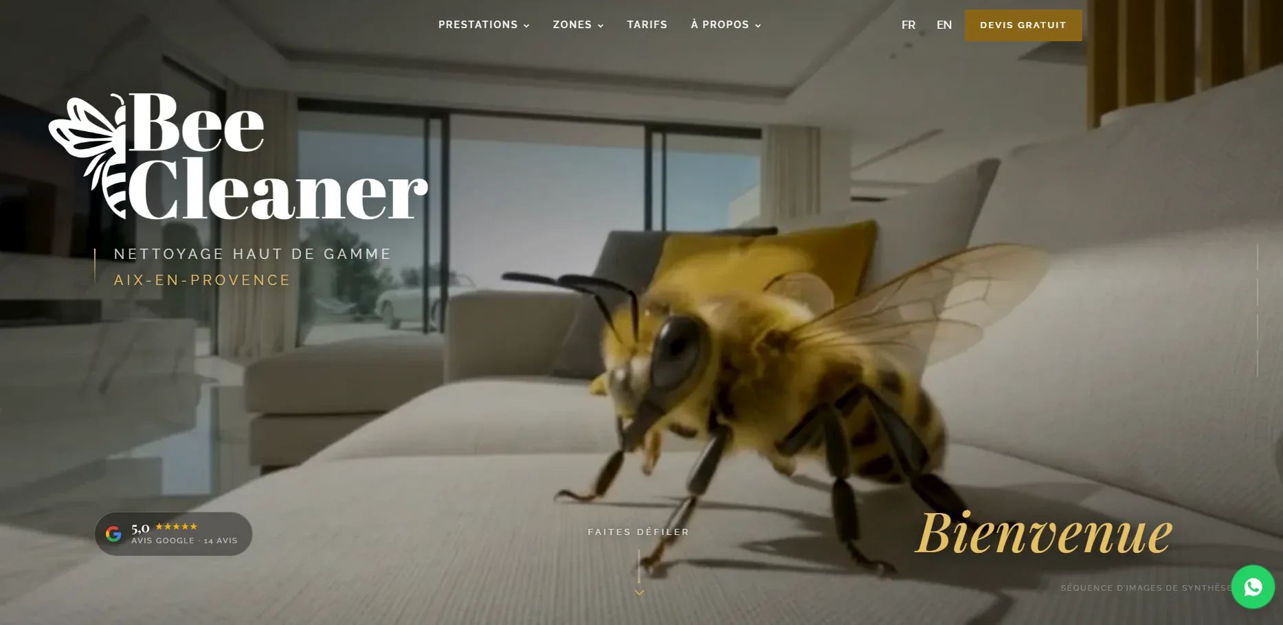 Bee Cleaner ·accueil