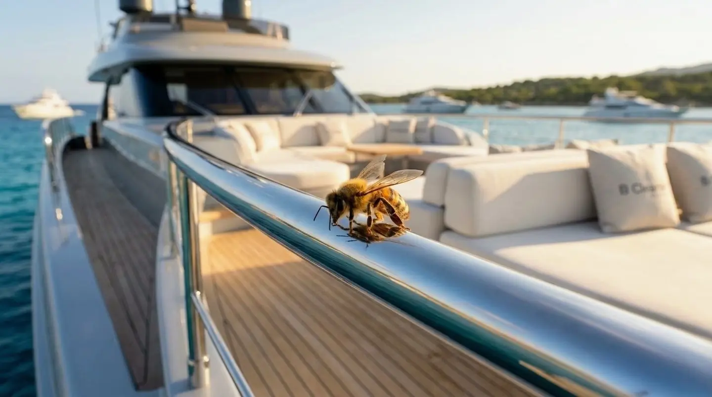 Yacht nettoyé par les équipes de Bee Cleaner Aix