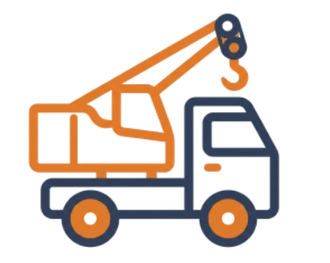 Icône camion-grue